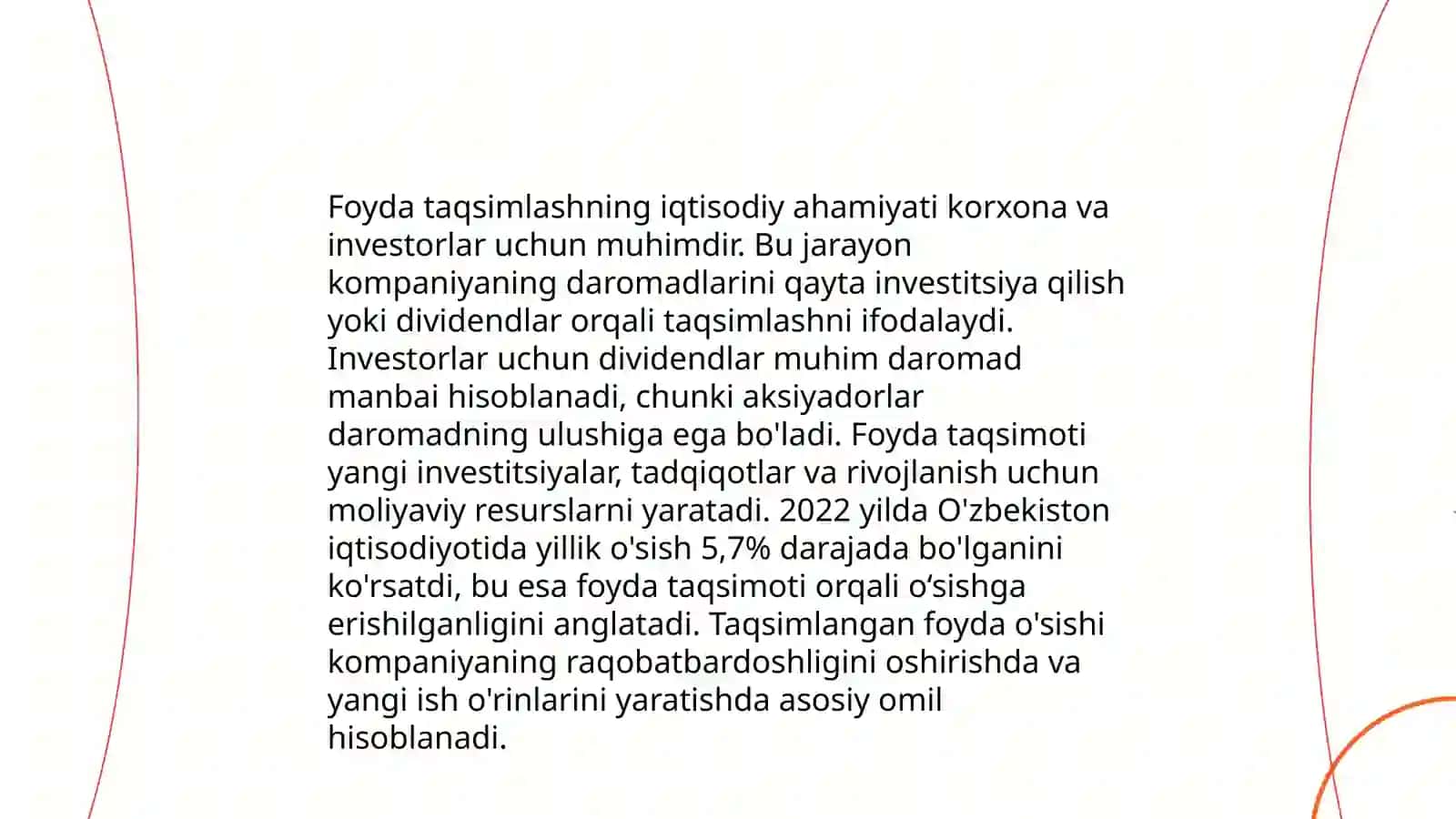 Korxona foydasining taqsimlanishi va ishlatilishi 4