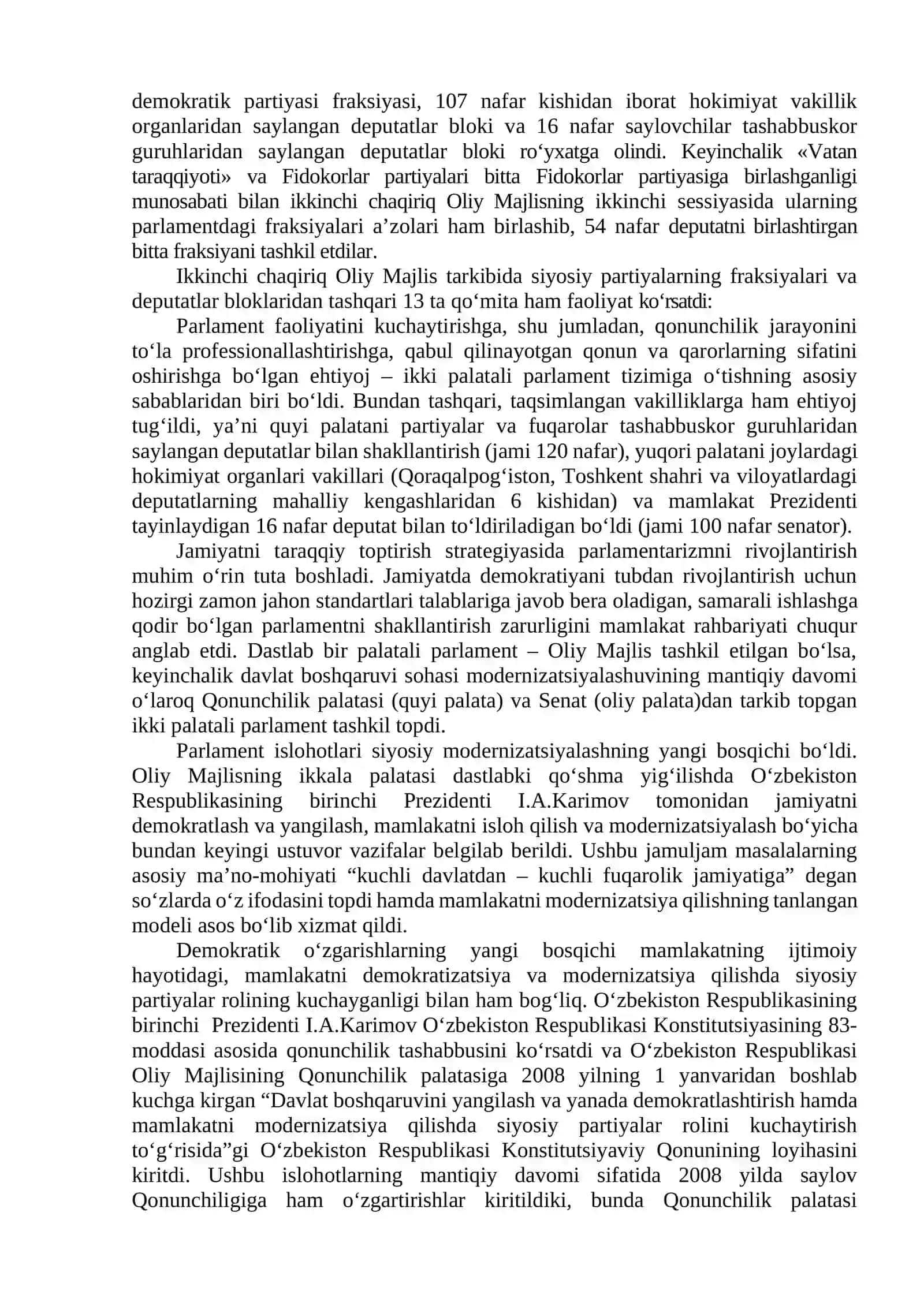 O‘zbekistonda huquqiy siyosiy islohotlarning amalga oshirilishi 4