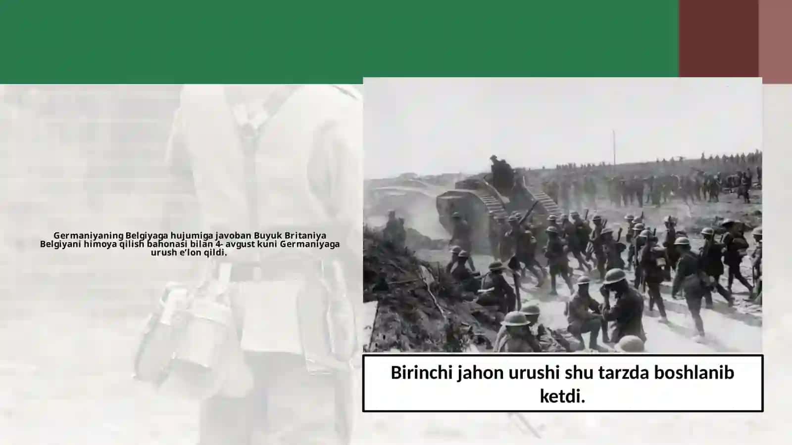 Birinchi jahon urushining boshlanishi 4
