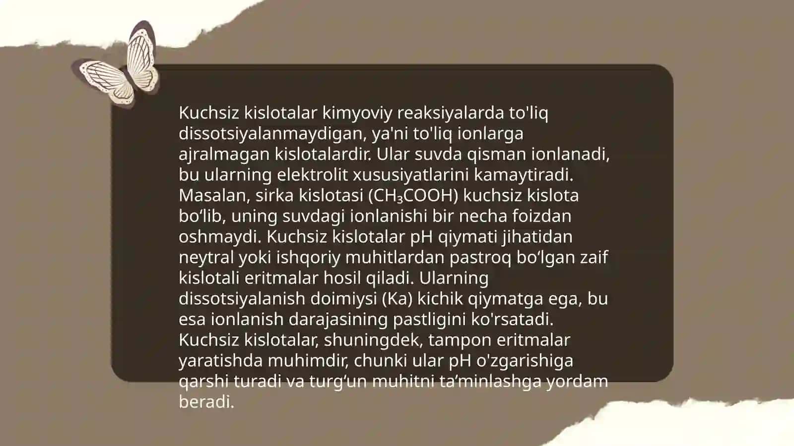 Kuchsiz eritmalar 4