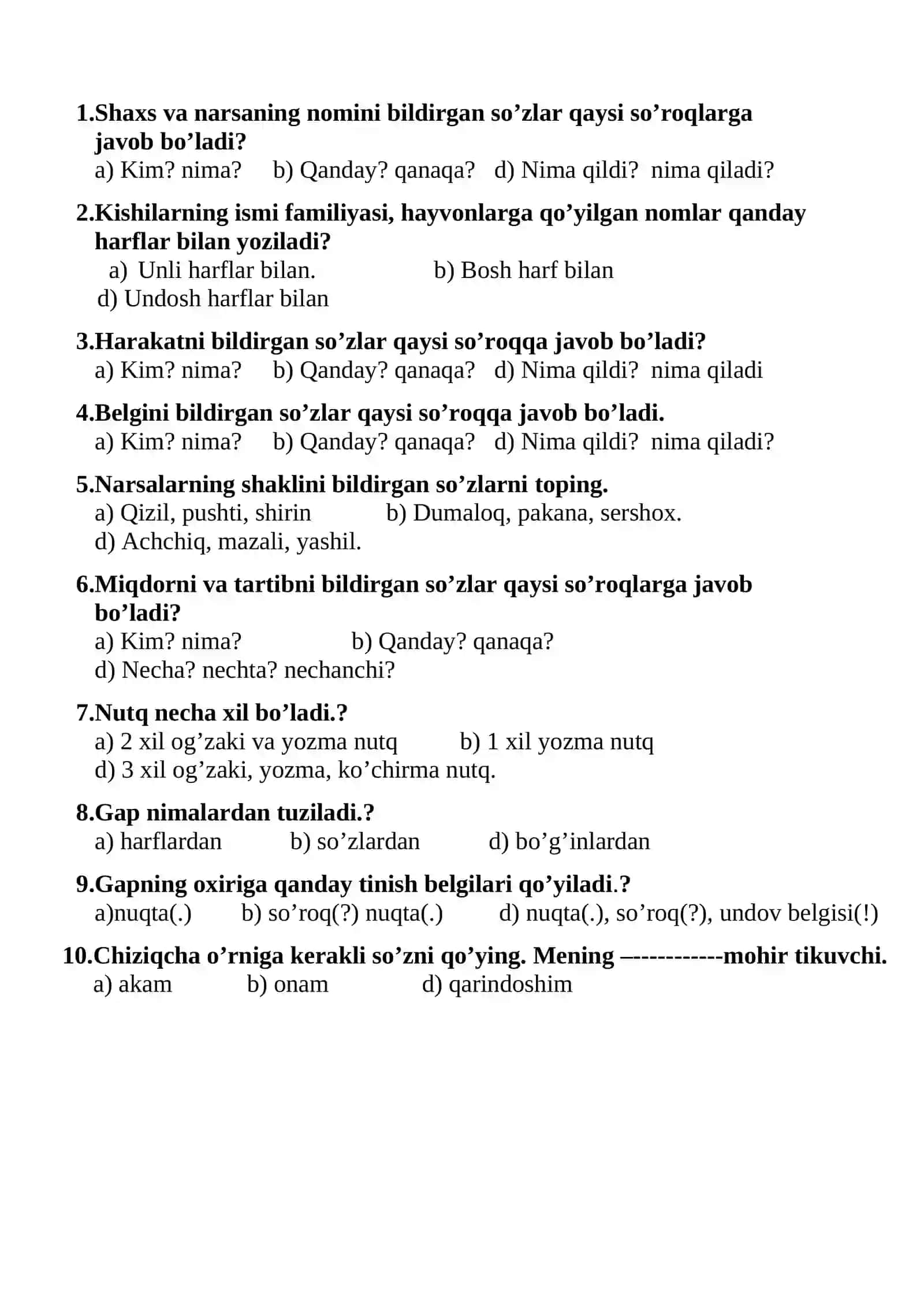 Tekshiruv diktanti 4