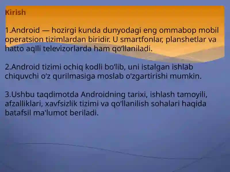 Android mobil operatsion tizimi 4