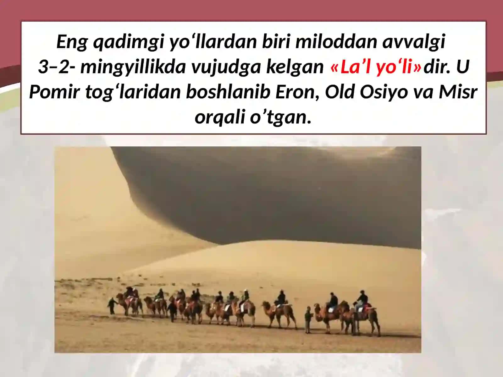 Buyuk Ipak yóli. 6- sinf 4