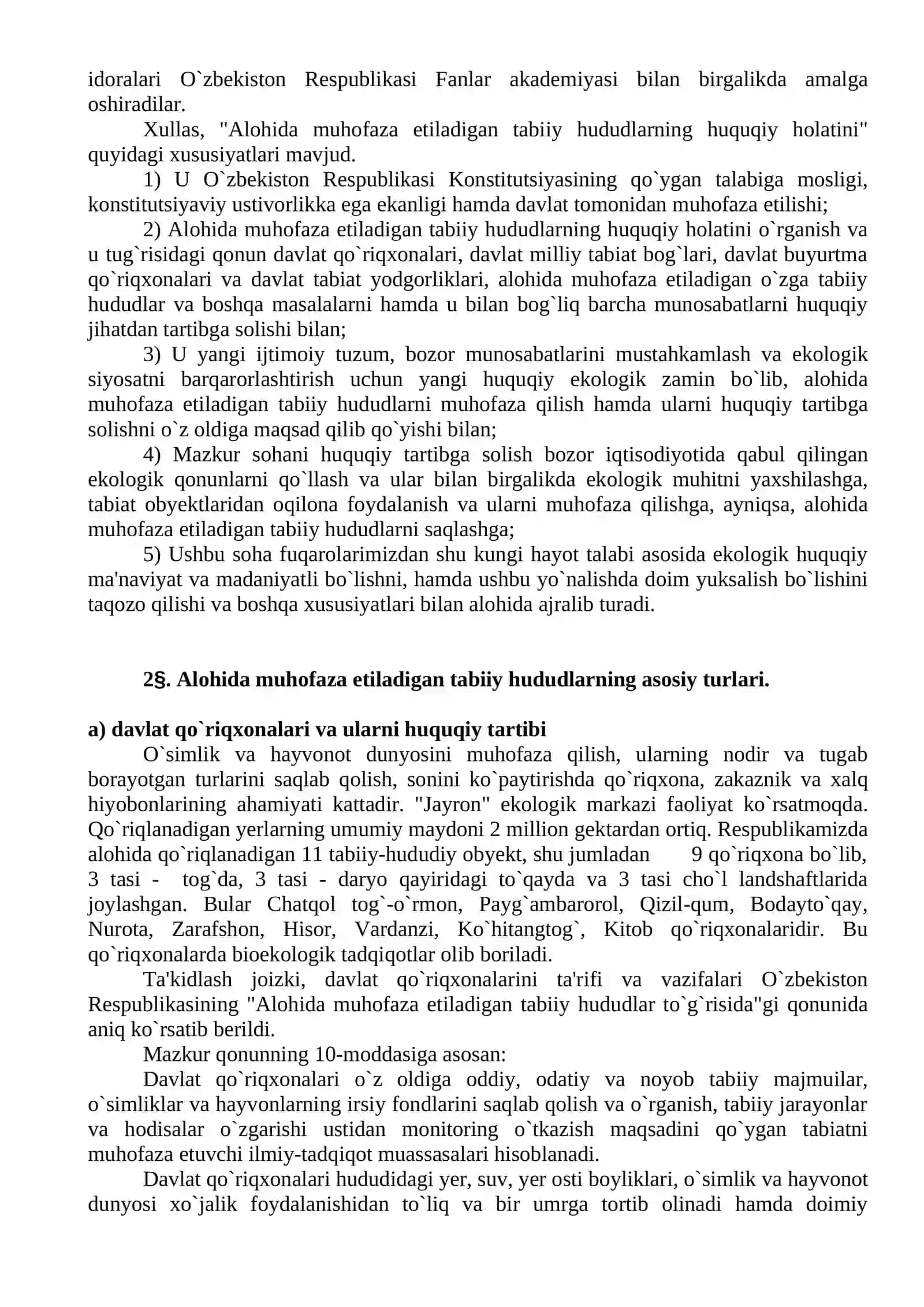 Alohida muhofaza etiladigan tabiiy hududlarning huquqiy holati 4