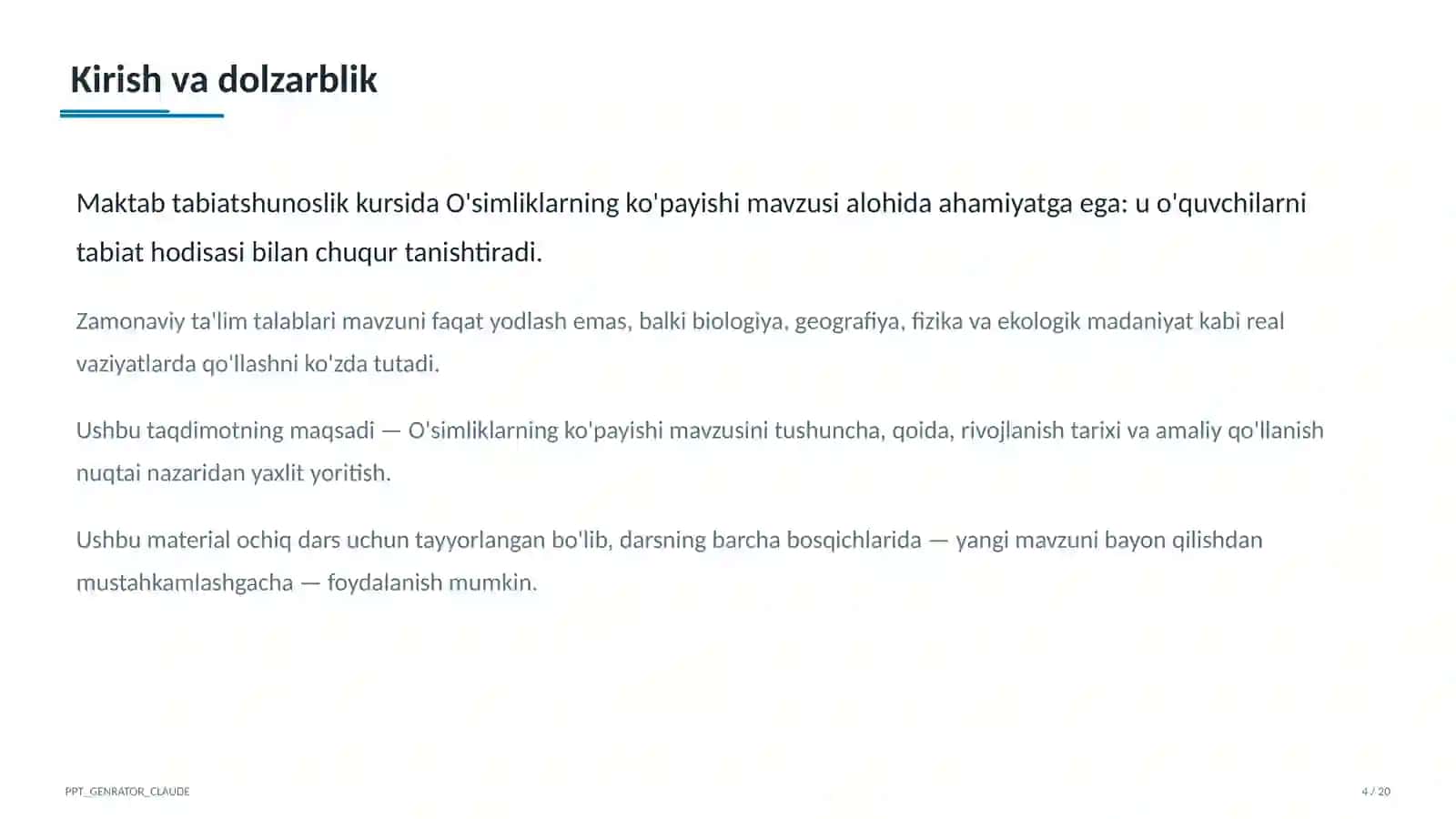 O'simliklarning ko'payishi (3-sinf) 4