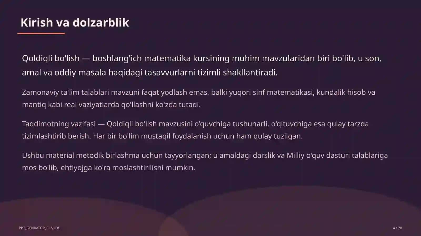Qoldiqli bo'lish (3-sinf) 4