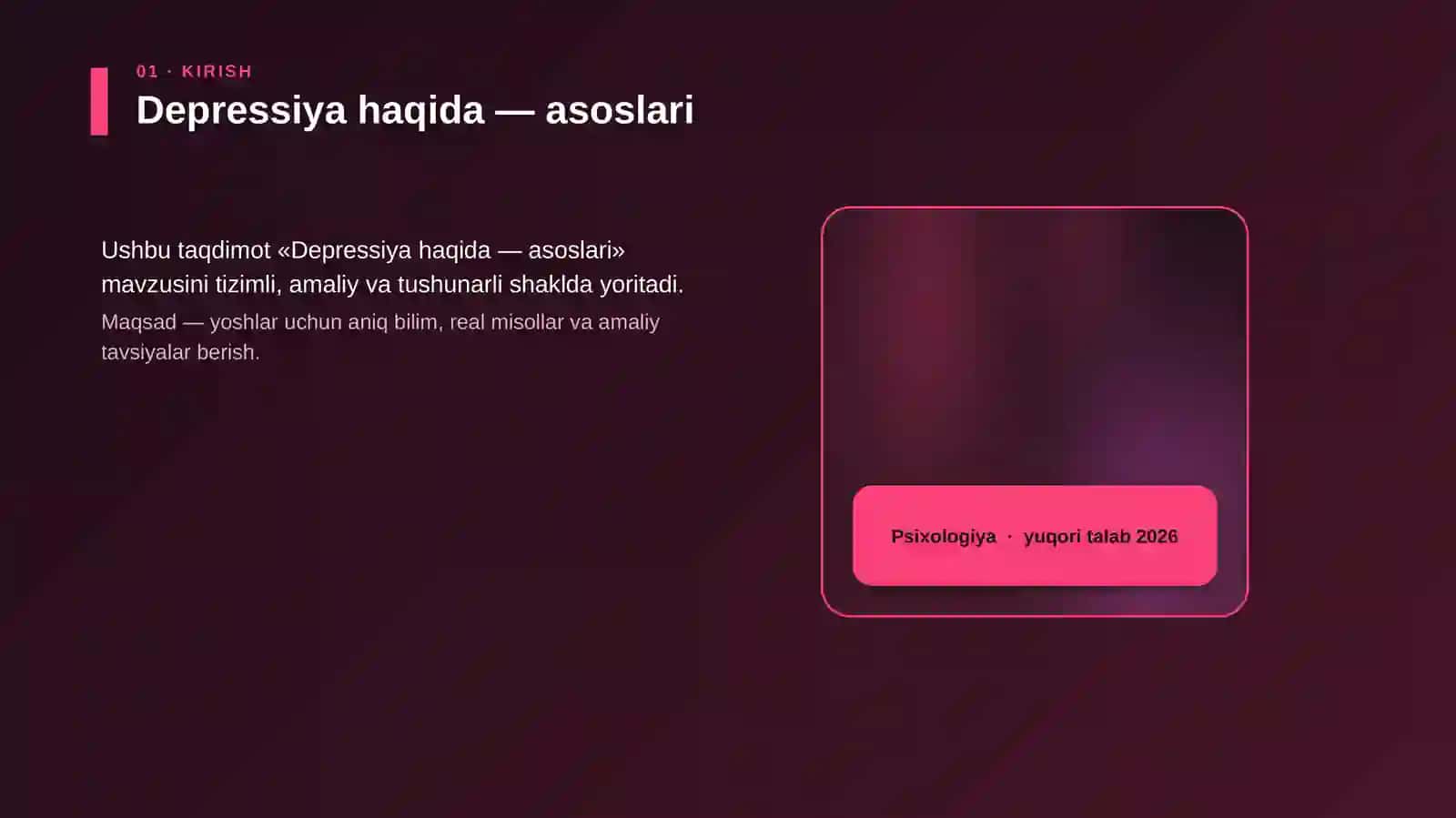 Depressiya haqida — asoslari 4
