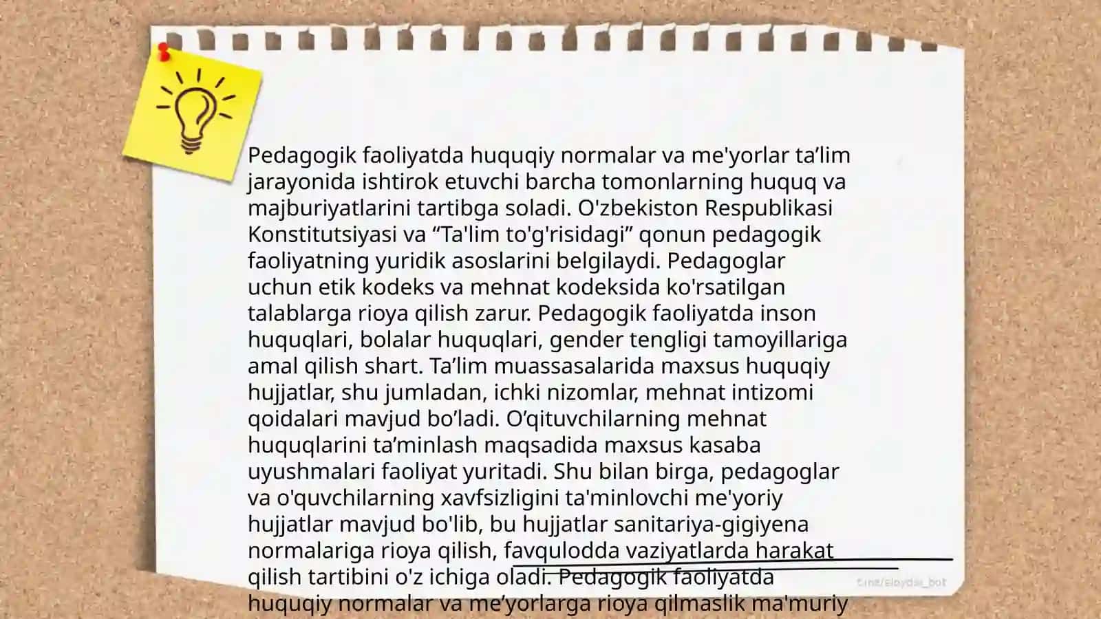 Pedagogik faoliyatning kasbiy huquqiy asoslari 4