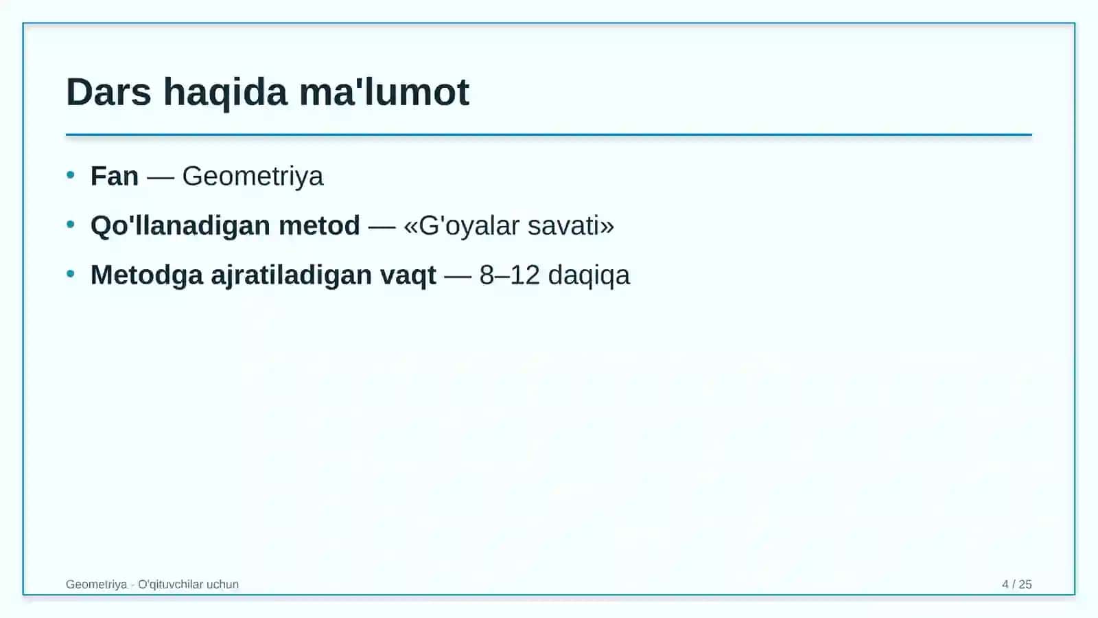 geometriya darslarida g'oyalar savati metodidan foydalanish 9729 4