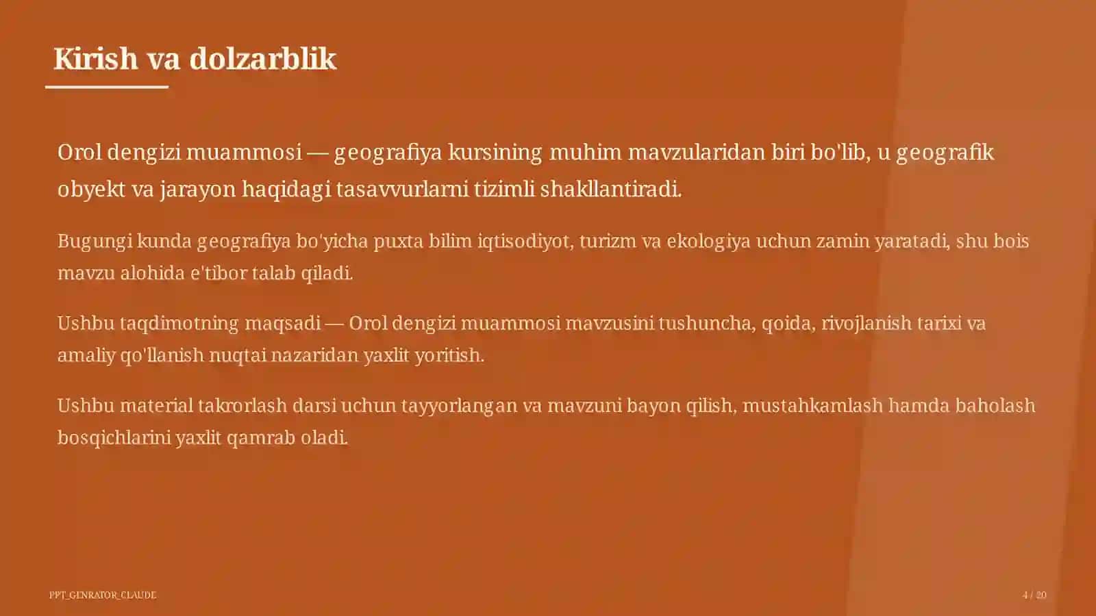 Orol dengizi muammosi (8-sinf) 4