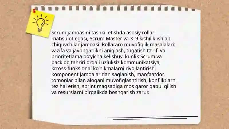 Dasturiy ta’minotni ishlab chiqish metodologiyalari boʻyicha masalalar 4