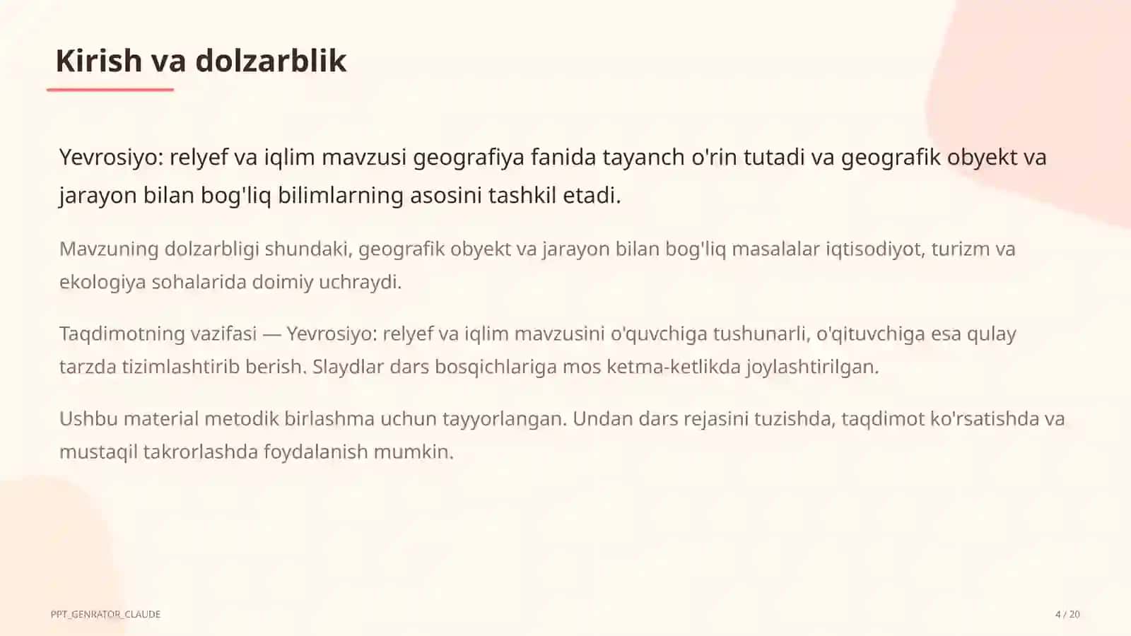 Yevrosiyo: relyef va iqlim (7-sinf) 4