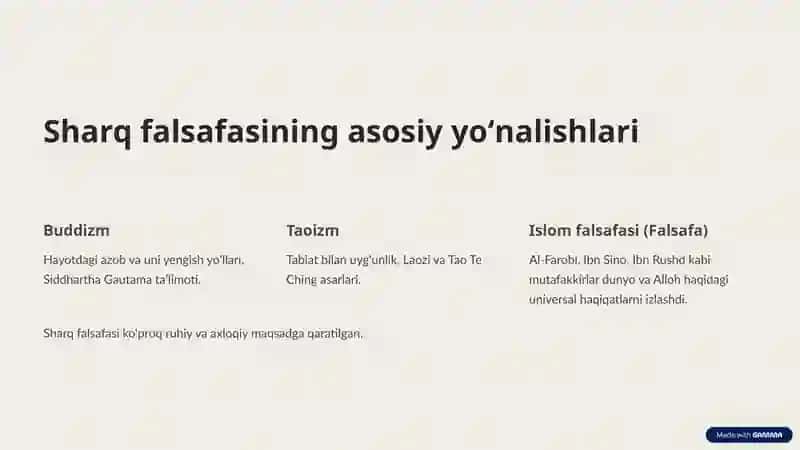 Sharq va Gʻarb Falsafasining Mohiyati: Mutafakkirlar Taʼriflari va Tasnifi 4