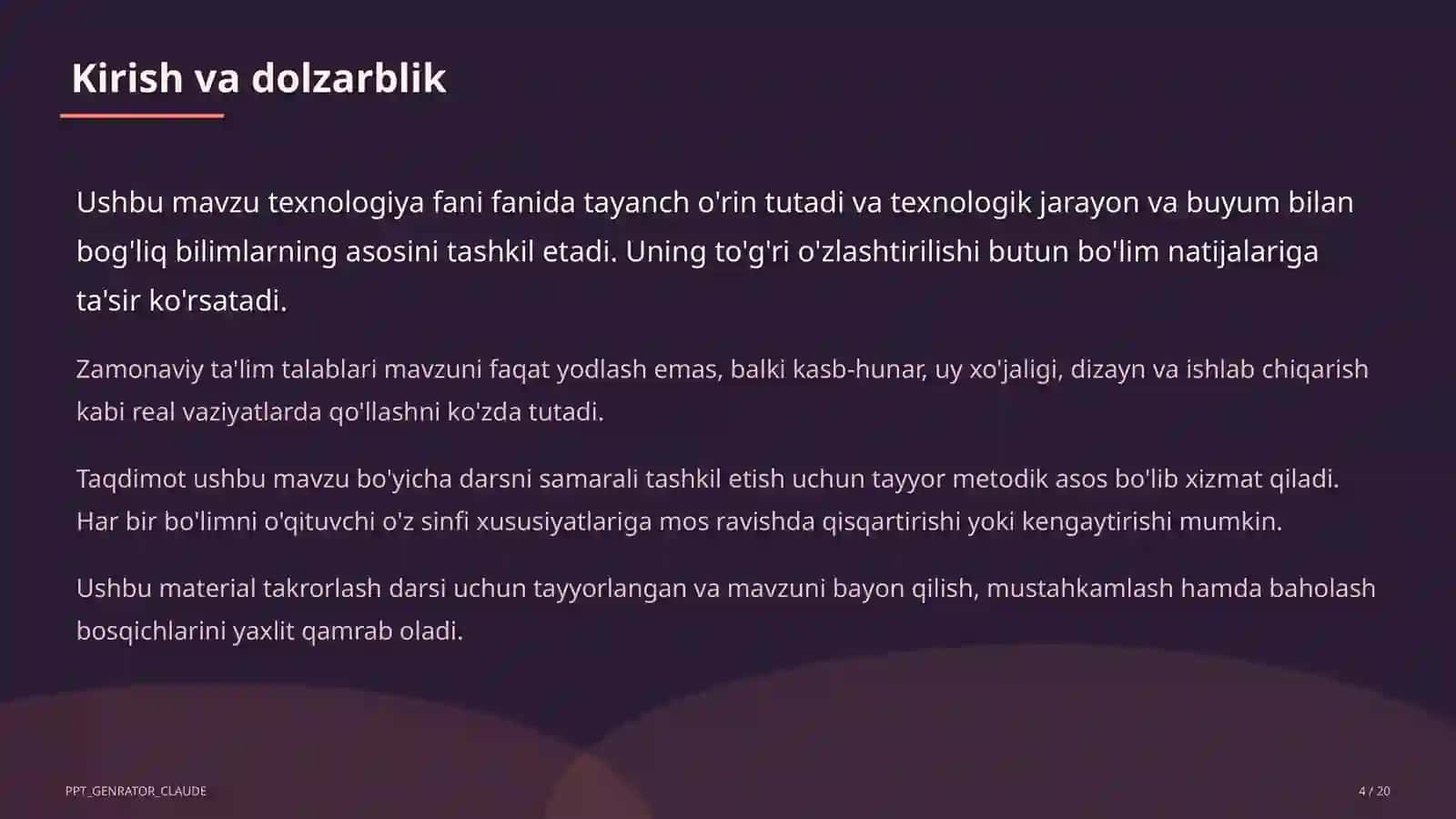 Ishlab chiqarish texnologiyalari va avtomatlashtirish (10-sinf) 4