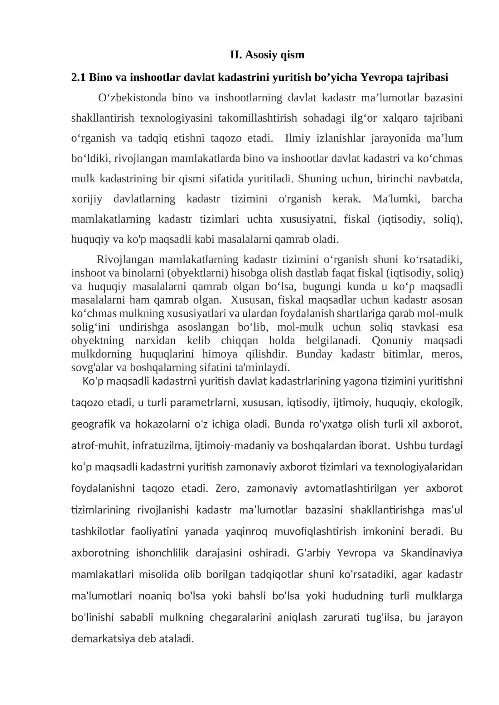 Bino va inshootlar davlat kadastrini yuritish bo’yicha dunyo tajribasi 4