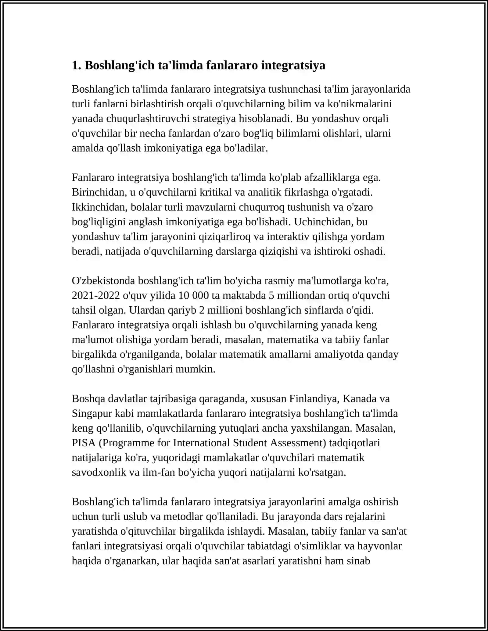 XORIJIY RIVOJLANGAN DAVLATLARDA BOSHLANG'ICH TA'LIM TIZIMI VA UNING XUSUSIYATLARI 4