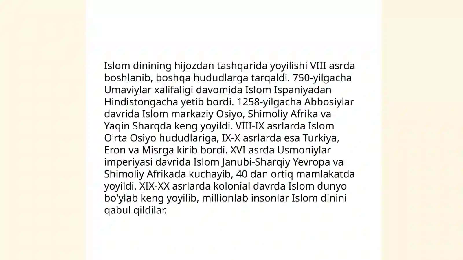 Islom dinining tarqalishi 4
