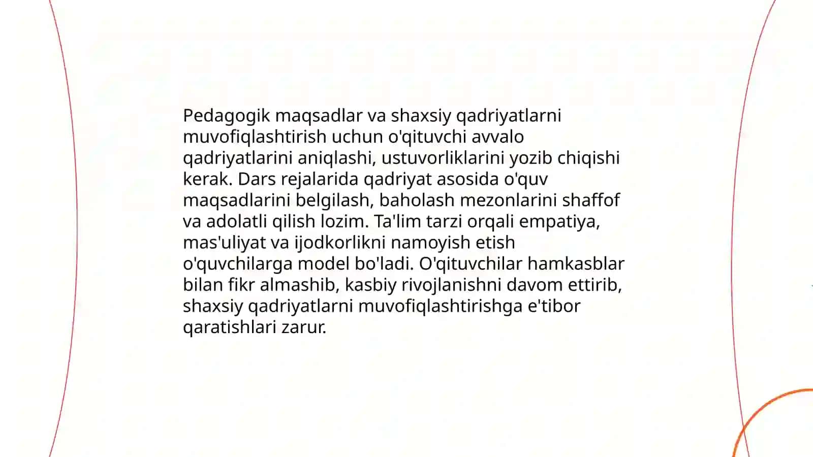 O’zimizdan boshlaylik. O’qituvchilarga tavsiyalar 4
