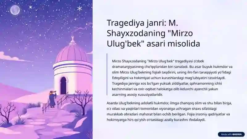 Dramatik tur va uning janr xususiyatlari 4