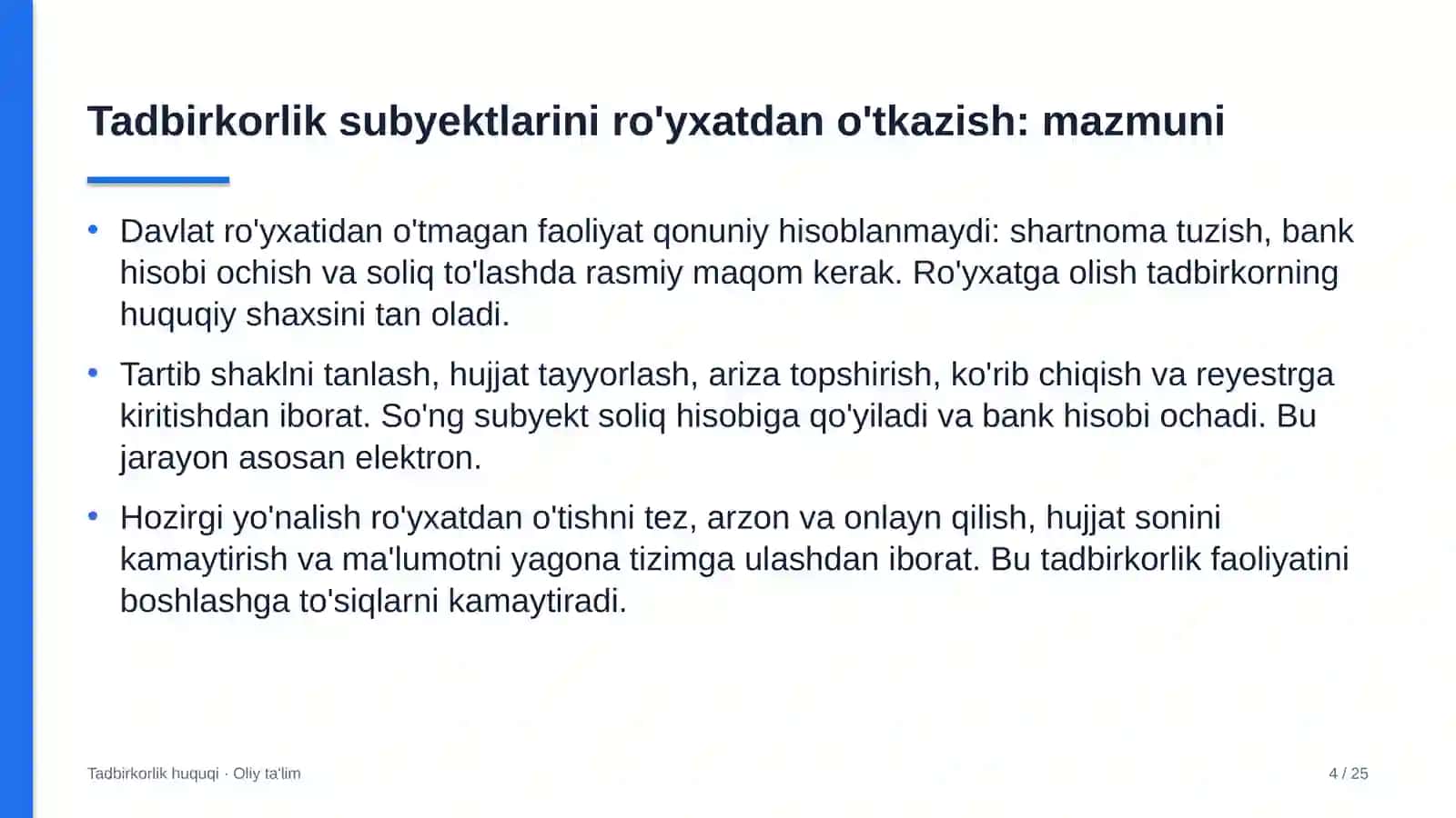 xostellarda tadbirkorlik subyektlarini davlat ro'yxatidan o'tkazish 4190 4