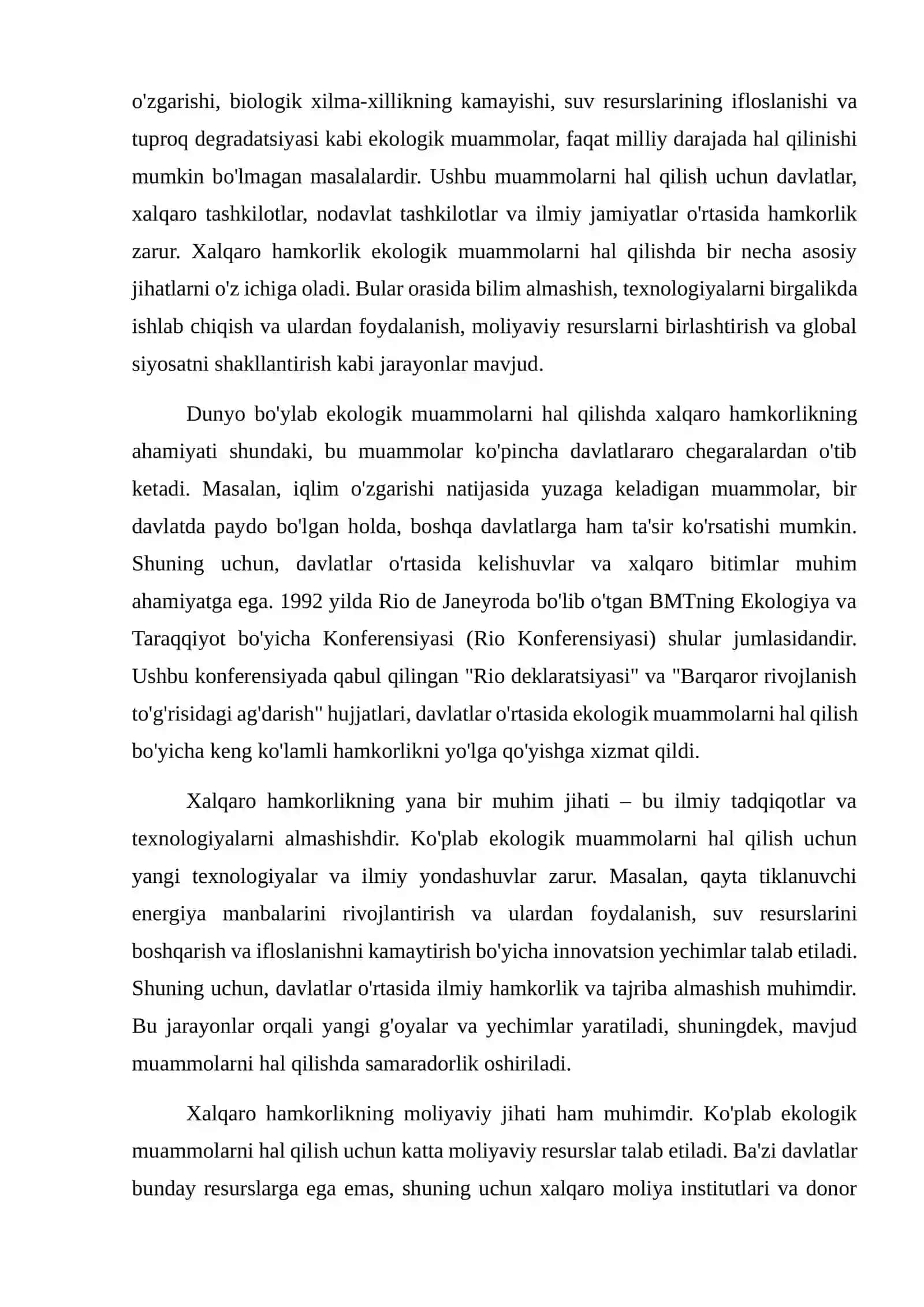 Ekoliya va xalqaro xamkorlik 4
