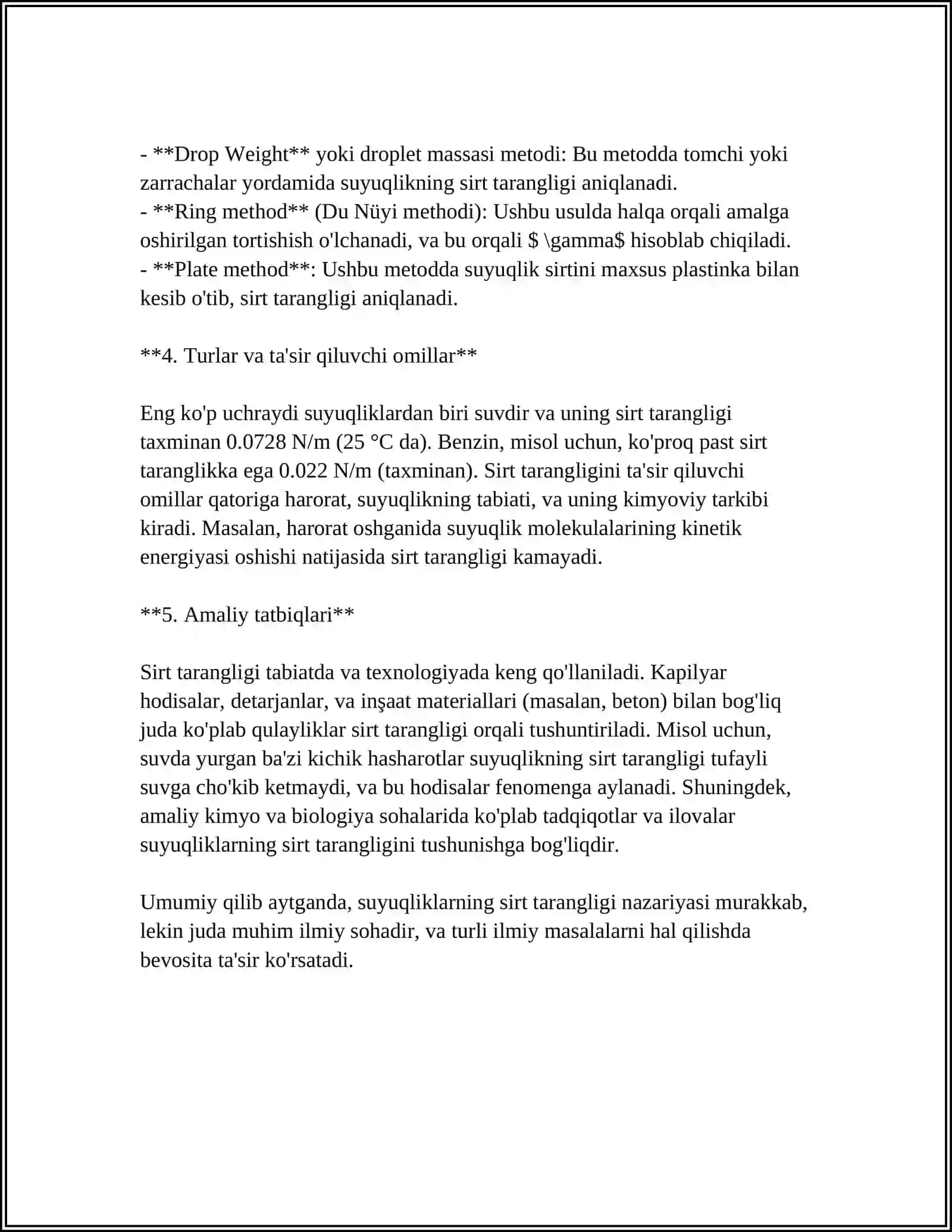 SUYUQLIKLARNING SIRT TARANGLIGI 4
