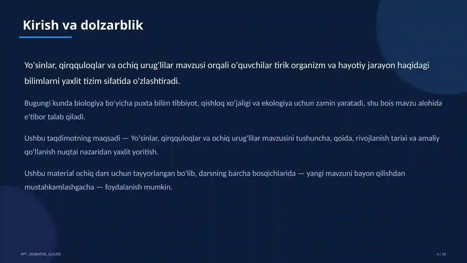Yo'sinlar, qirqquloqlar va ochiq urug'lilar (6-sinf) 4
