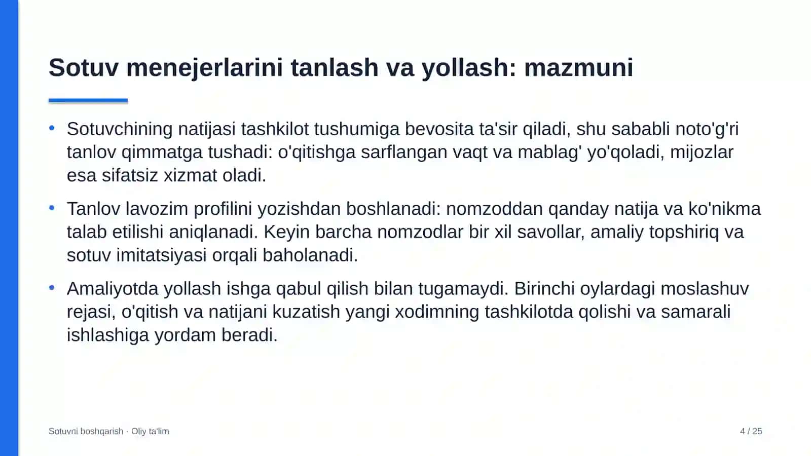 marketing agentliklarida sotuv menejerlarini tanlash va yollash 1133 4
