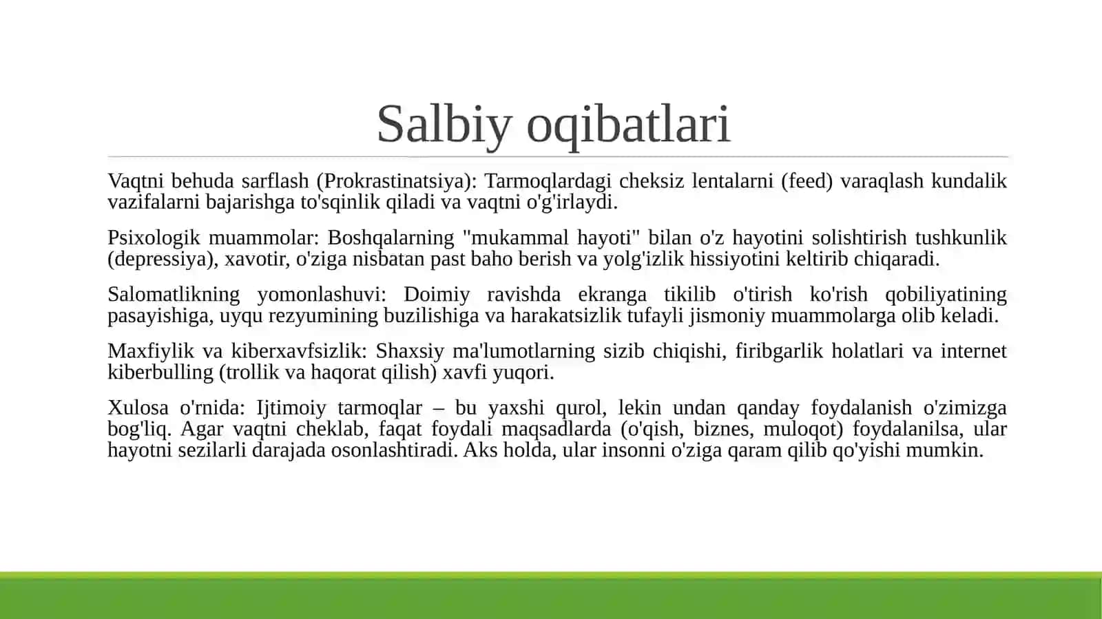 Ijtimoiy tarmoqlarning inson hayotidagi o'rni ijobiy va salbiy oqibatlari 4