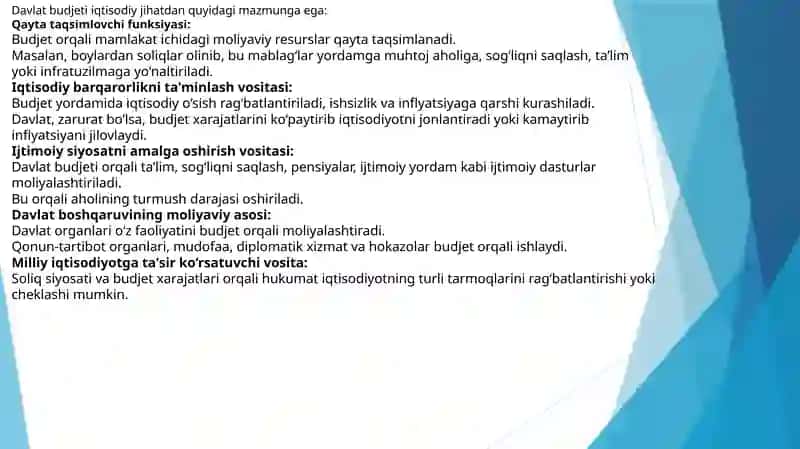 Davlat budjeti va davlat maqsadli jamg'armalari budjetlari xarajatlari ijrosi hisobining maqsadi va vazifalariri 4