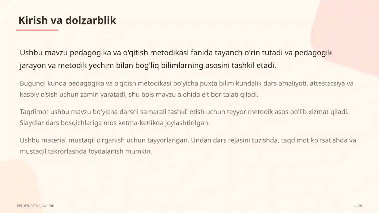 O'qituvchining nutq madaniyati va pedagogik muloqot 4