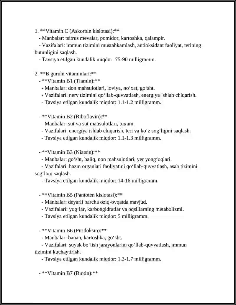 VITAMINLAR 4