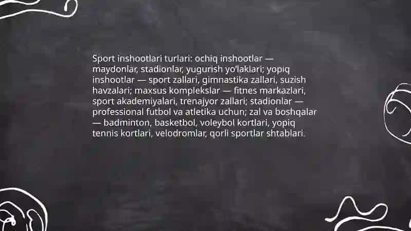 Sport inshoatlari tushunchasi va ahamiyati 4