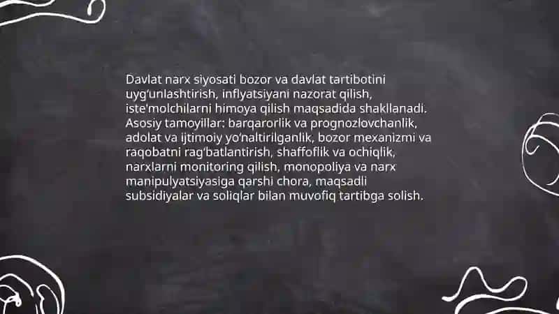 O‘ZBEKISTONDA NARX VA NARXNI BELGILASH SIYOSATI 4