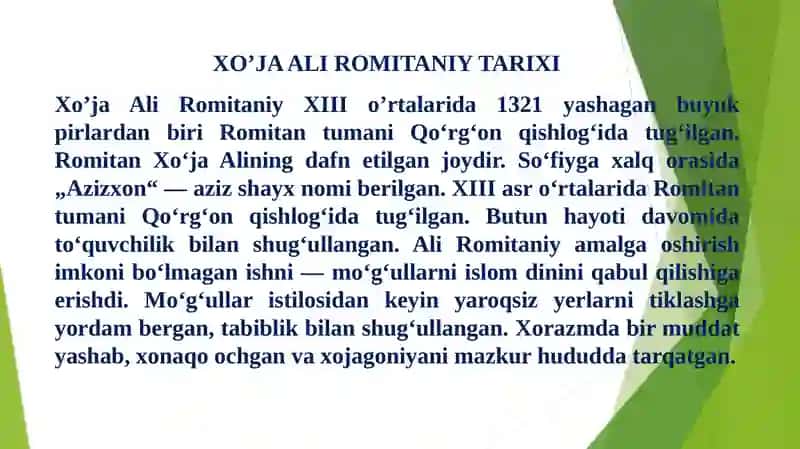 BUXORODAGI BUYUK AVLIYOLAR YETTI PIR TARIXI 4