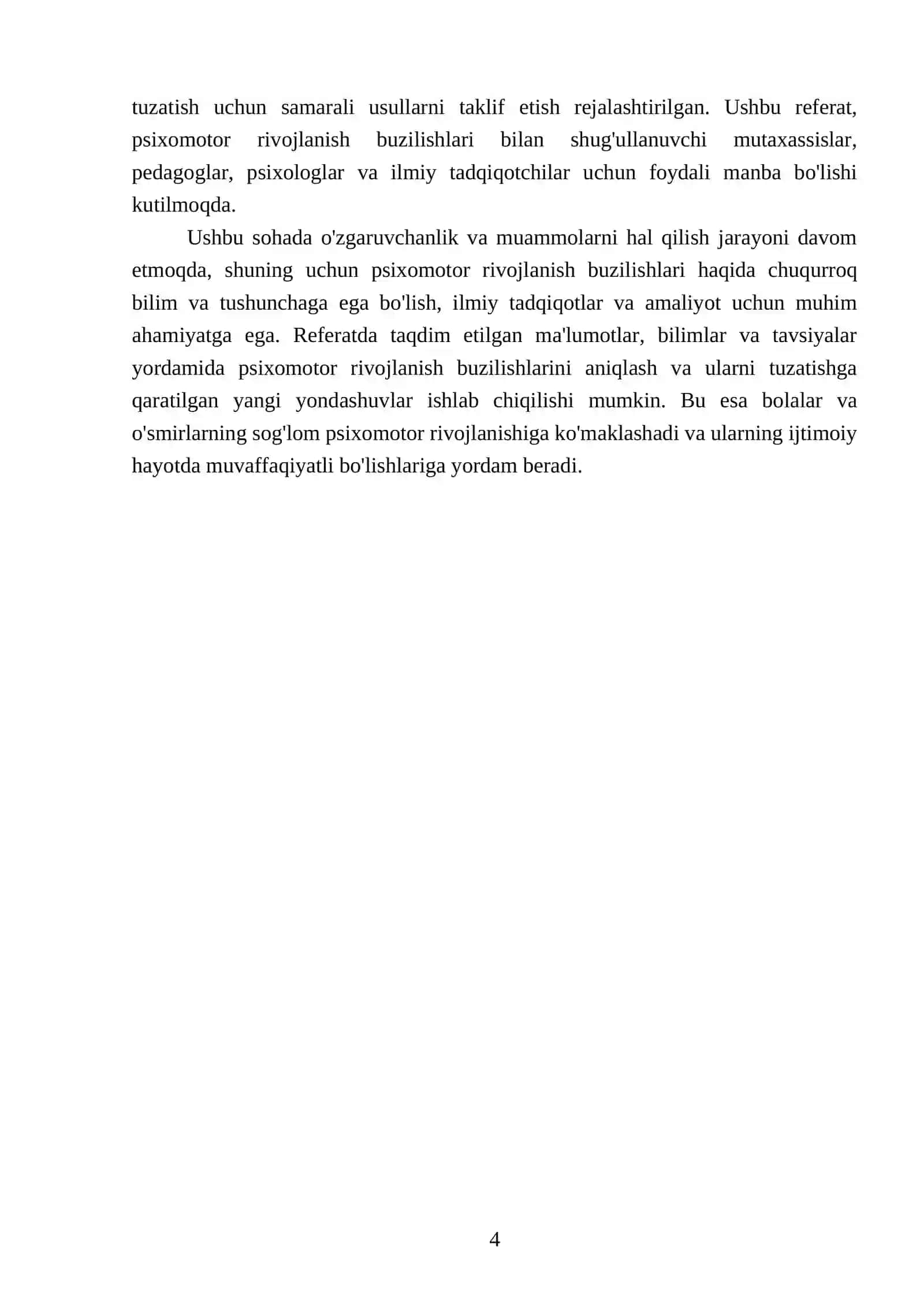 Psixomotor rivojlanish buzilishlari: tashxis va korreksion yondashuvlar 4