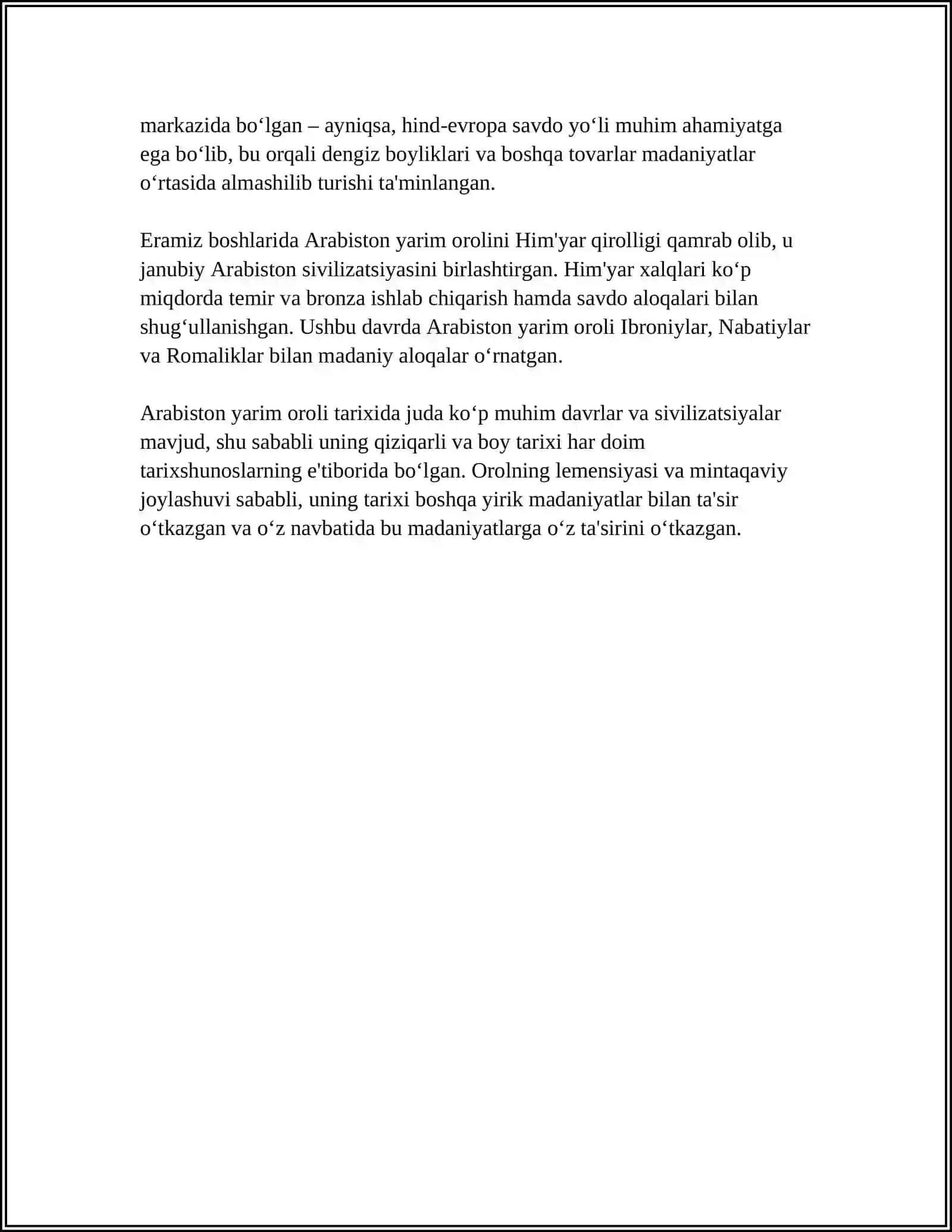 BIRLASHGAN MILLATLAR ARABISTON MAMLAKAT TARIXI 4