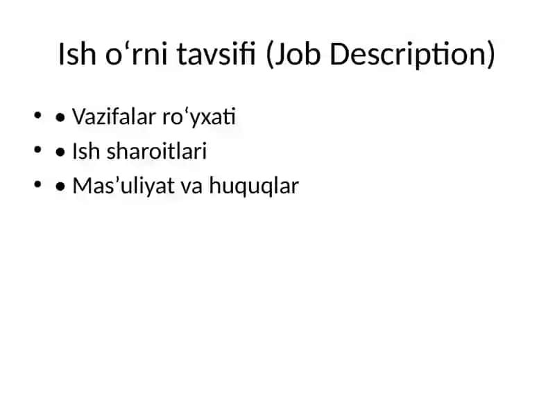 Ish o‘rinlarini tahlil qilish va loyihalash yondoshuvlari 4
