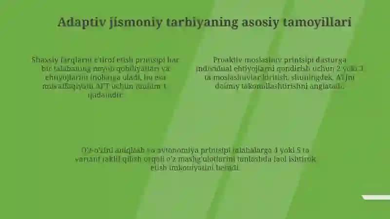 Adaptiv jismoniy tarbiya tamoyillari va funksiyalari 4