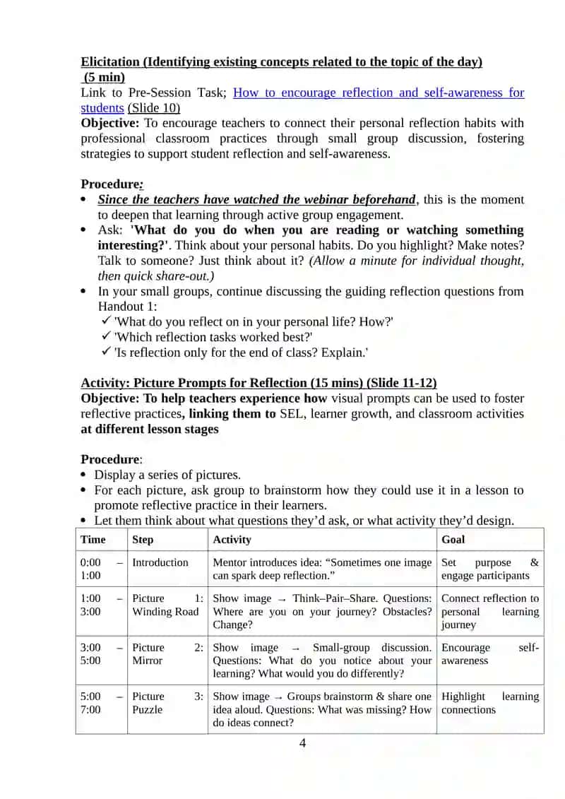 Cluster School CPD Session Plan 12 4