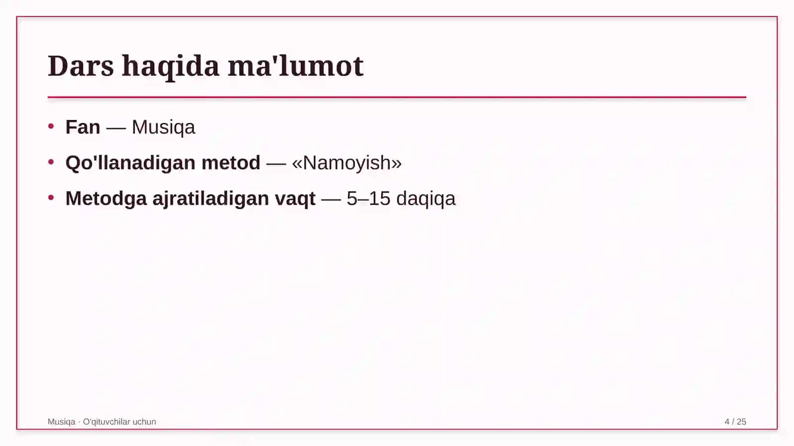 musiqa darslarida namoyish metodidan foydalanish 8536 4