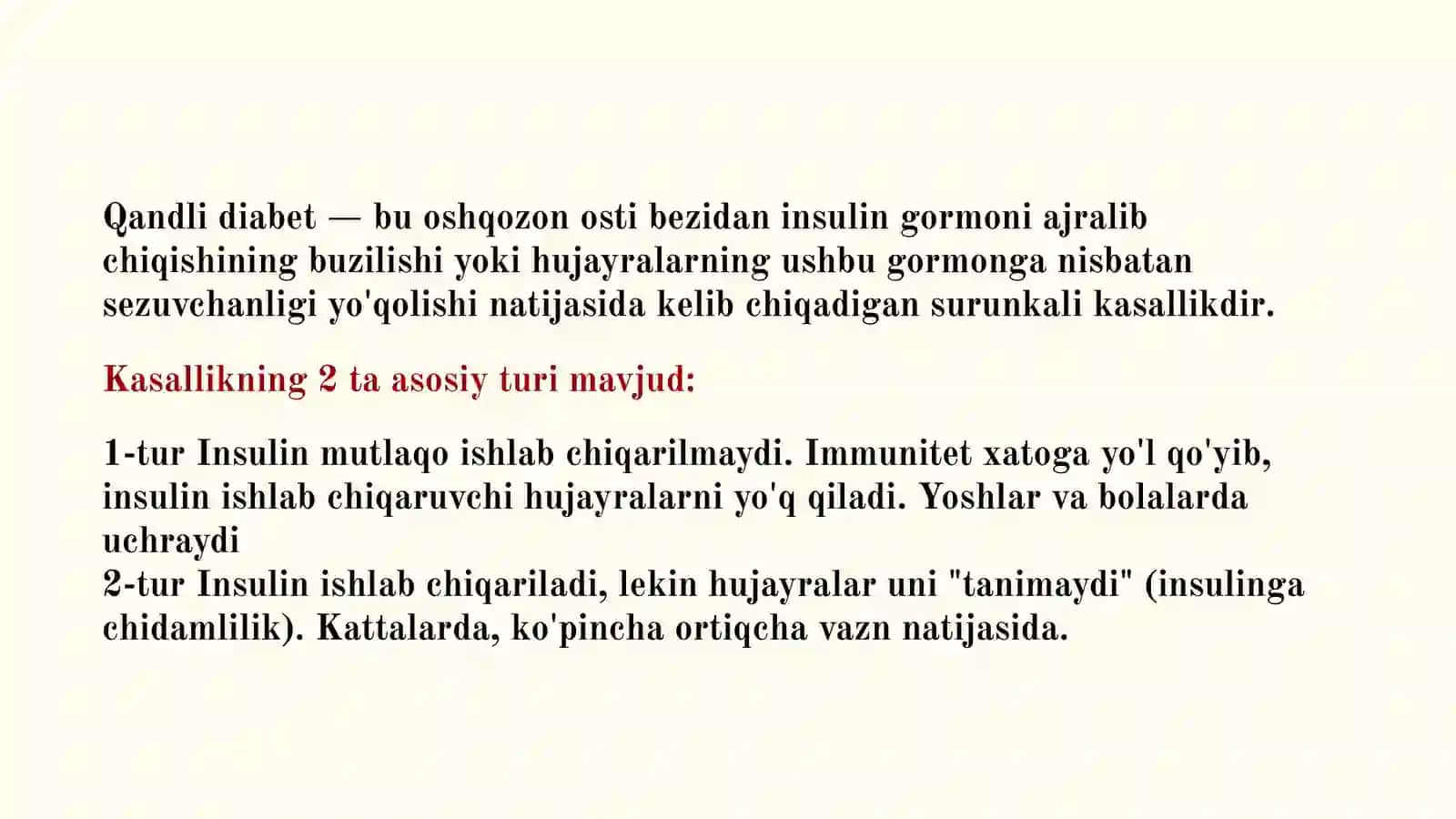 Qandli diabet va uning patofizologiyasi 4