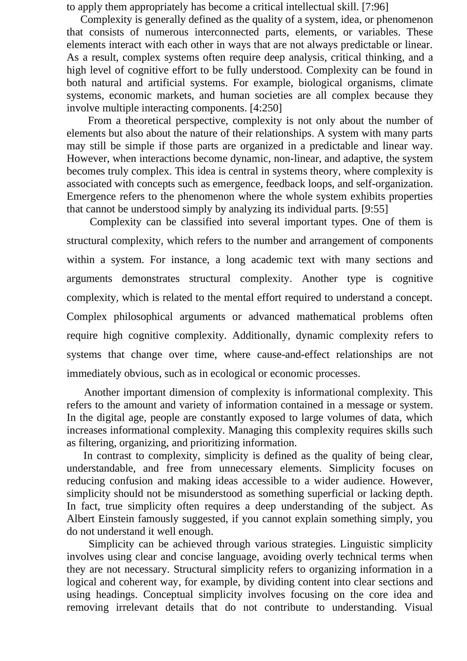 Applaying complexity and simplicity 4