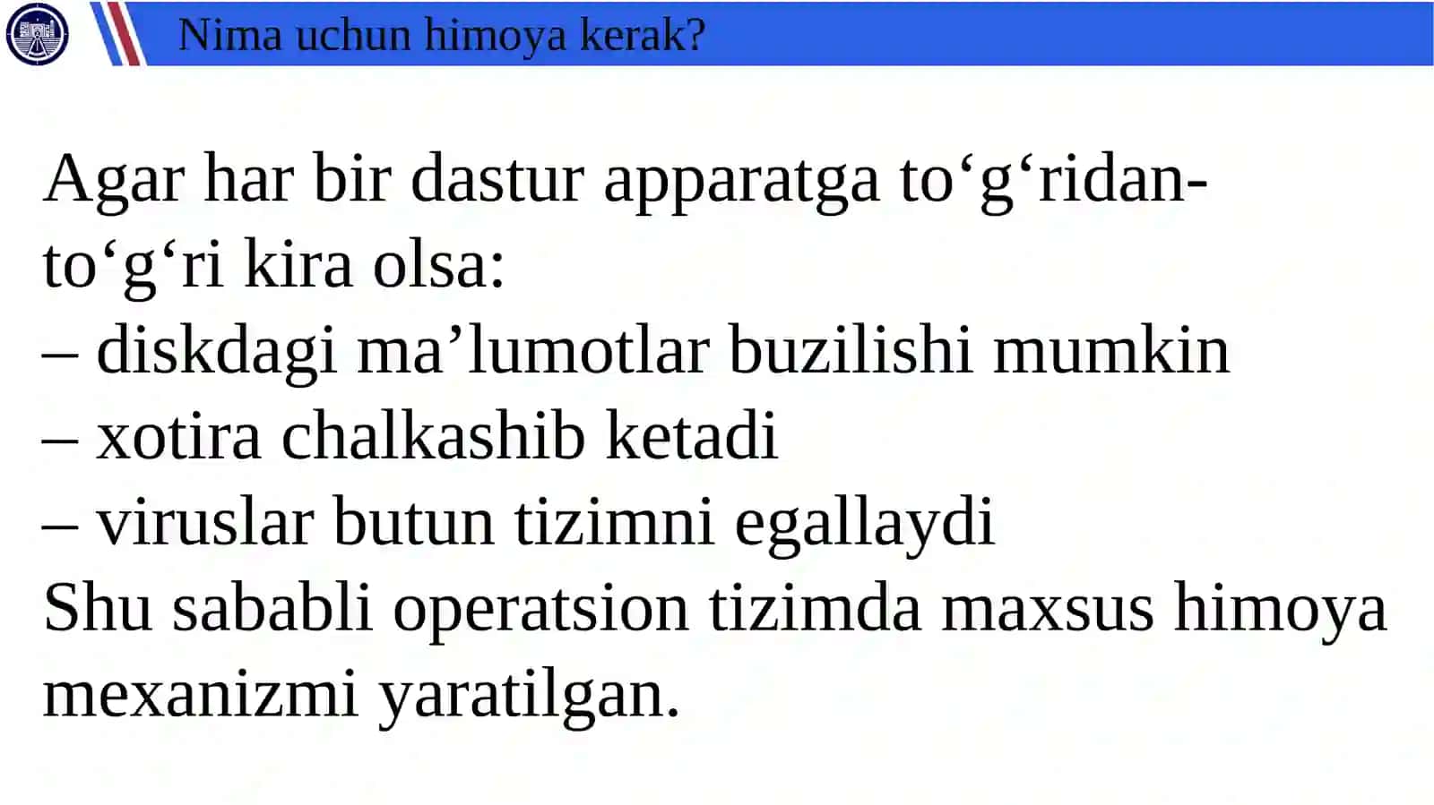 Kernel mode va User mode farqlari 4
