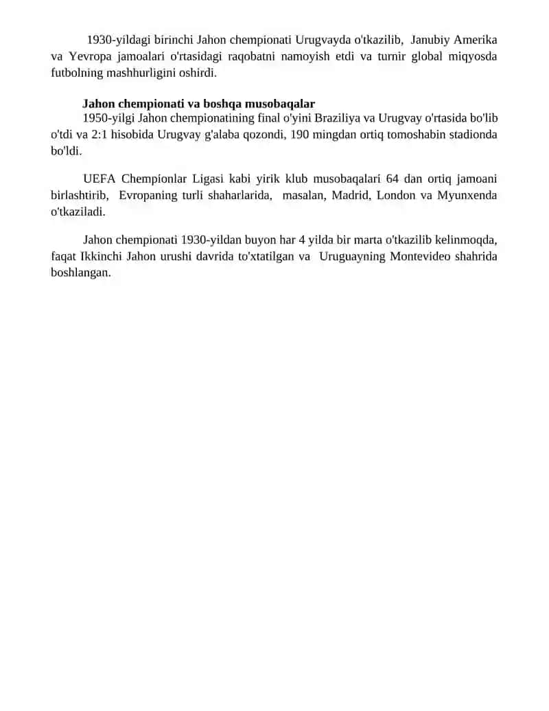Futbolning Kelib chiqishi va rivojlanishi 4
