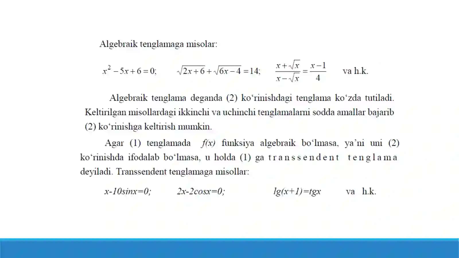 Bir noma’lumli chiziqsiz tenglamalarnitaqribiy yеchish 4