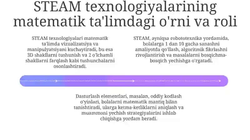 Maktabgacha yoshdagi bolalarni matematik taʼlimida STEAM texnologiyalaridan foydalanish 4
