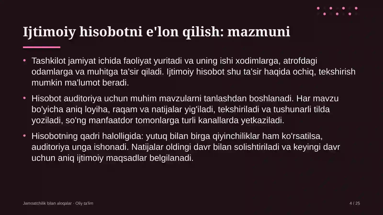 telemeditsinada ijtimoiy hisobotni e'lon qilish 5270 4