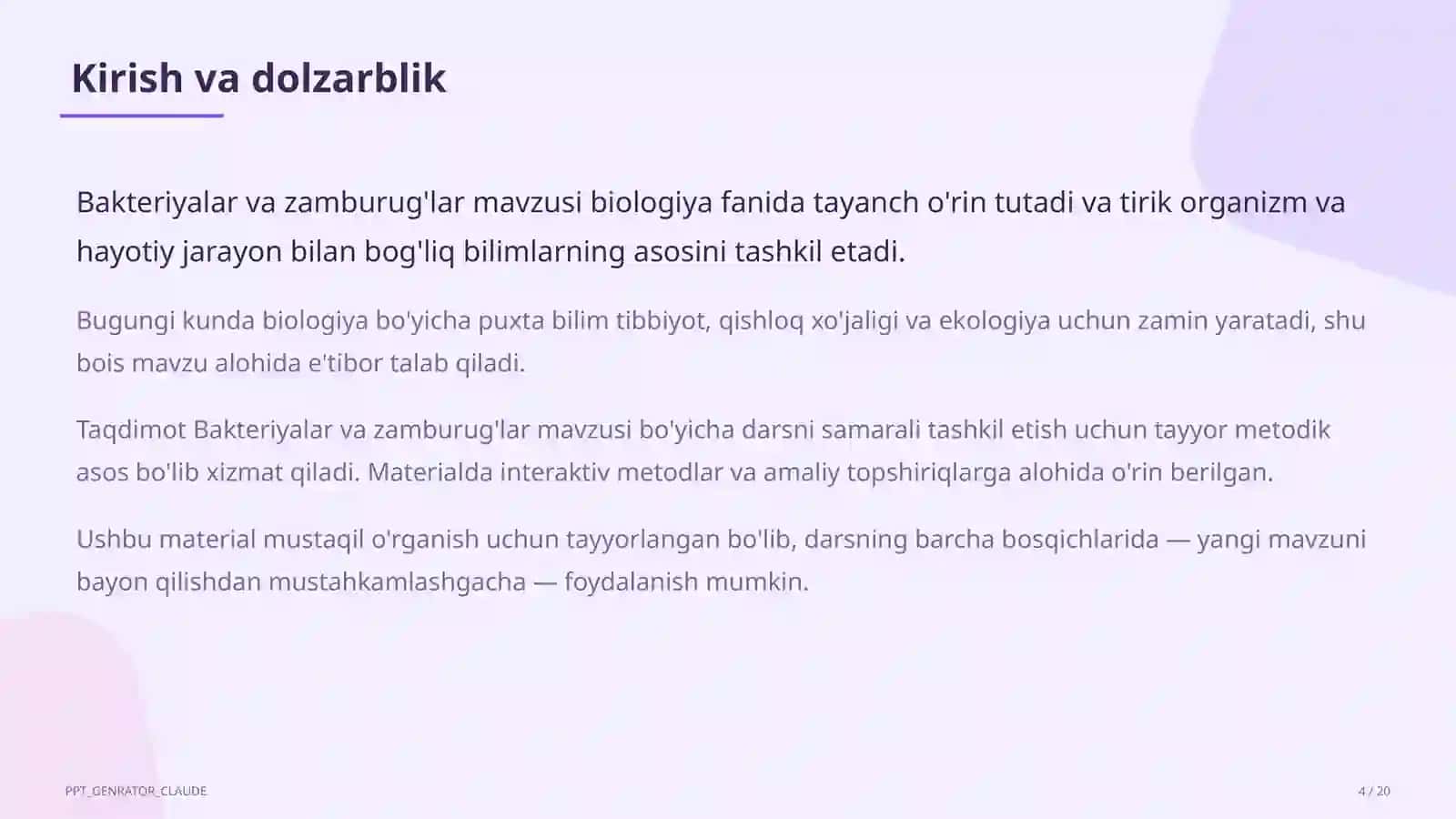Bakteriyalar va zamburug'lar (6-sinf) 4