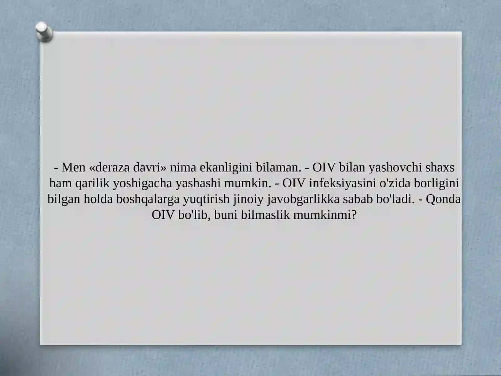OIV va OITS profilaktikasi va kurash 4